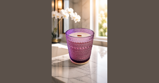 Phoenix Crafted smoky and earthy fragrance candle in a moody woodland landscape composition.