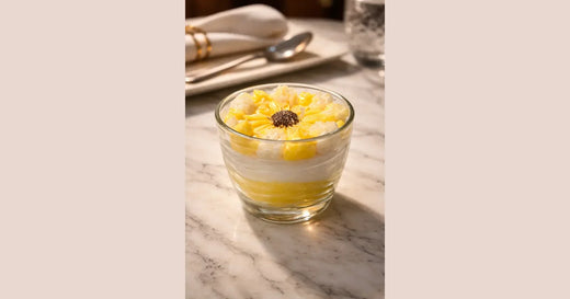 Phoenix Crafted honeysuckle jasmine candle in an airy floral landscape composition.