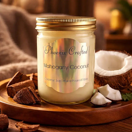 Phoenix Crafted candle presented for a transparent comparison with luxury candle brands.