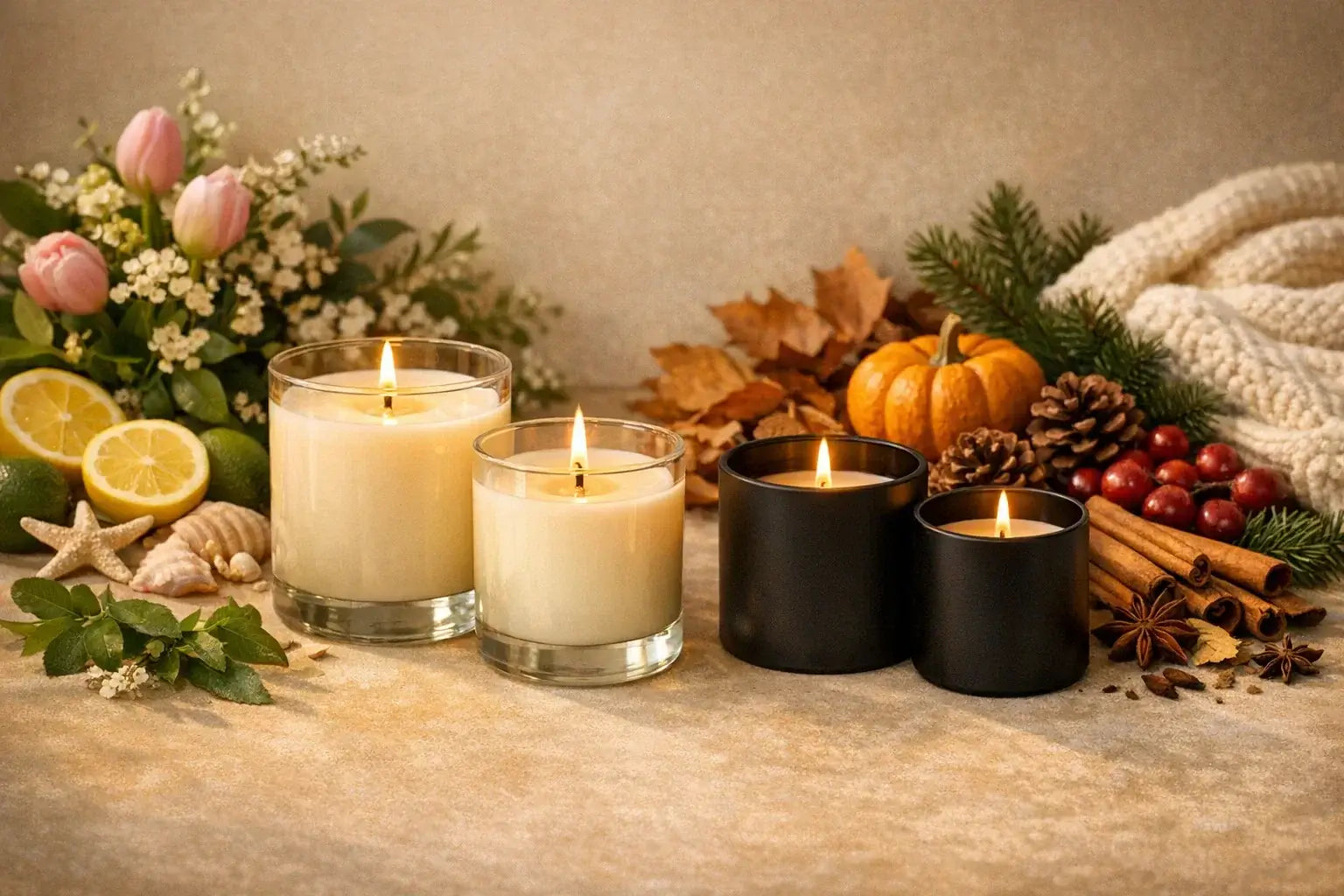 Seasonal Alchemy: How We Capture the Feeling of Each Season in the Natural World with candles and seasonal decor.
