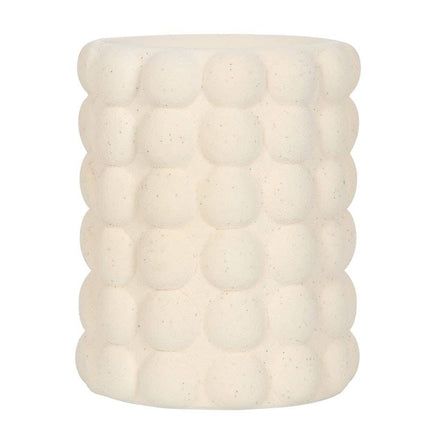 Cream Speckle Bubble Tealight Wax Warmer in a textured bubble design, trendy home décor accent.