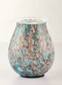 Handcrafted blue marble wax melt warmer made of glass, ideal for essential oils or beeswax melts.