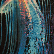 Luminous Drift Jellyfish Diamond Painting featuring colorful jellyfish with radiant light and intricate details.