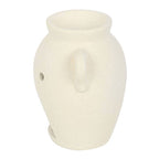 Vase shaped oil burner and wax warmer with a textured finish, perfect for creating a relaxing ambiance.
