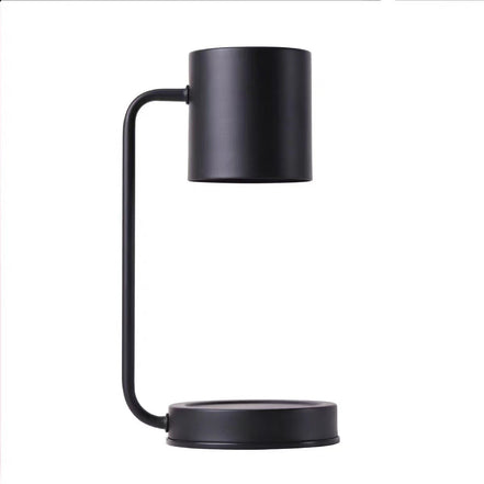 Modern Dimmable Candle Warmer Lamp in sleek black metal design for ambient lighting and candle warming.