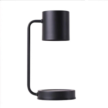 Modern Dimmable Candle Warmer Lamp in sleek black metal design for ambient lighting and candle warming.