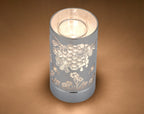 7" touch lamp-Fragrance Wax Melts Warmer with intricate floral design, electric candle essential oil burner by Peterson Housewares.