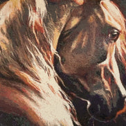 Embermane Spirit Diamond Painting featuring a horse with a flowing mane in warm colors and shimmer.
