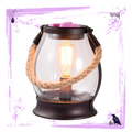 Up & Away Lantern Wax Warmer with glowing bulb and rustic design, featuring scoopable Burnt Hellos wax.