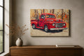 Autumn Haul Diamond Painting featuring a rustic red vintage truck in a cozy fall setting