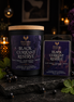 Black Currant Reserve candle and matching wax melts arranged together as a Phoenix Crafted gift set.