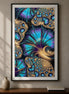 Celestial Currents Diamond Painting featuring jewel-toned abstract mosaic in gold, teal, purple, and midnight colors.
