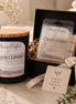 Clean Linen candle and matching wax melts arranged together as a coordinated Phoenix Crafted gift set.
