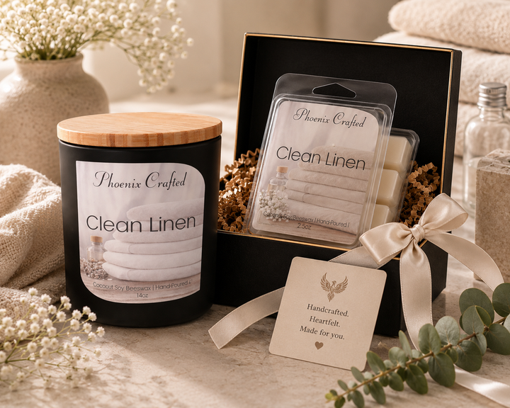 Clean Linen Candle + Wax Melt Gift Set