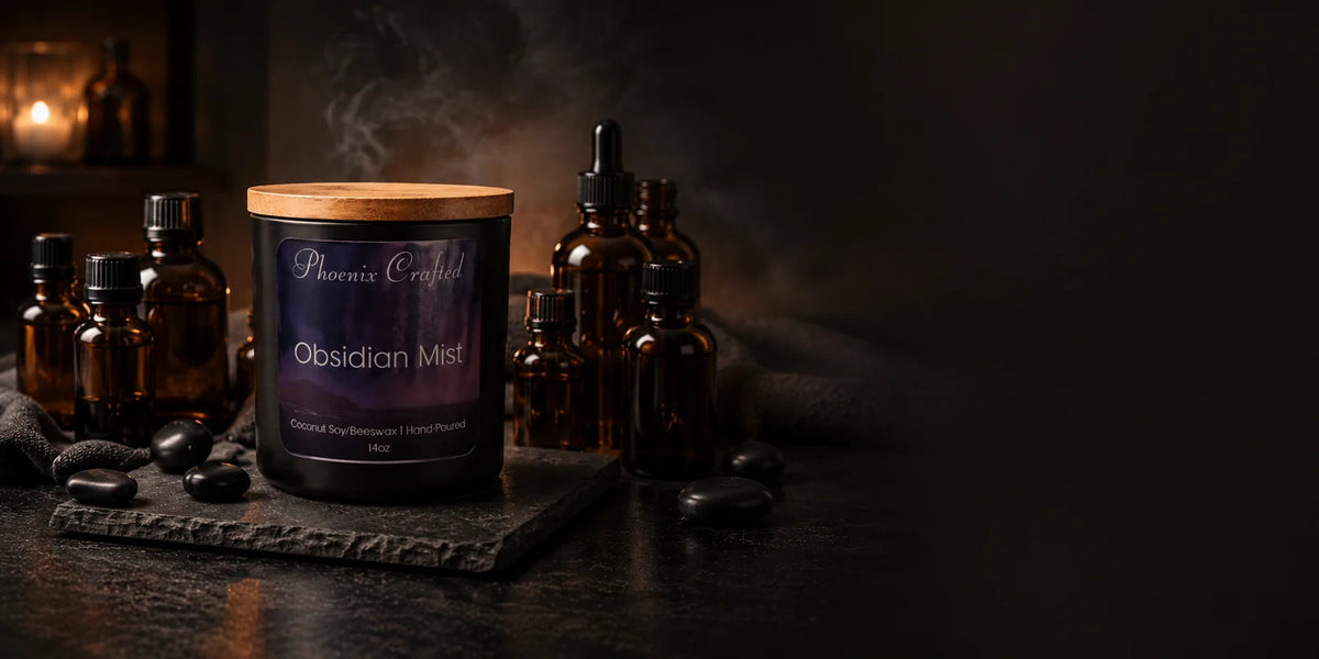 Phoenix Crafted home fragrance display inviting shoppers to find their signature scent.