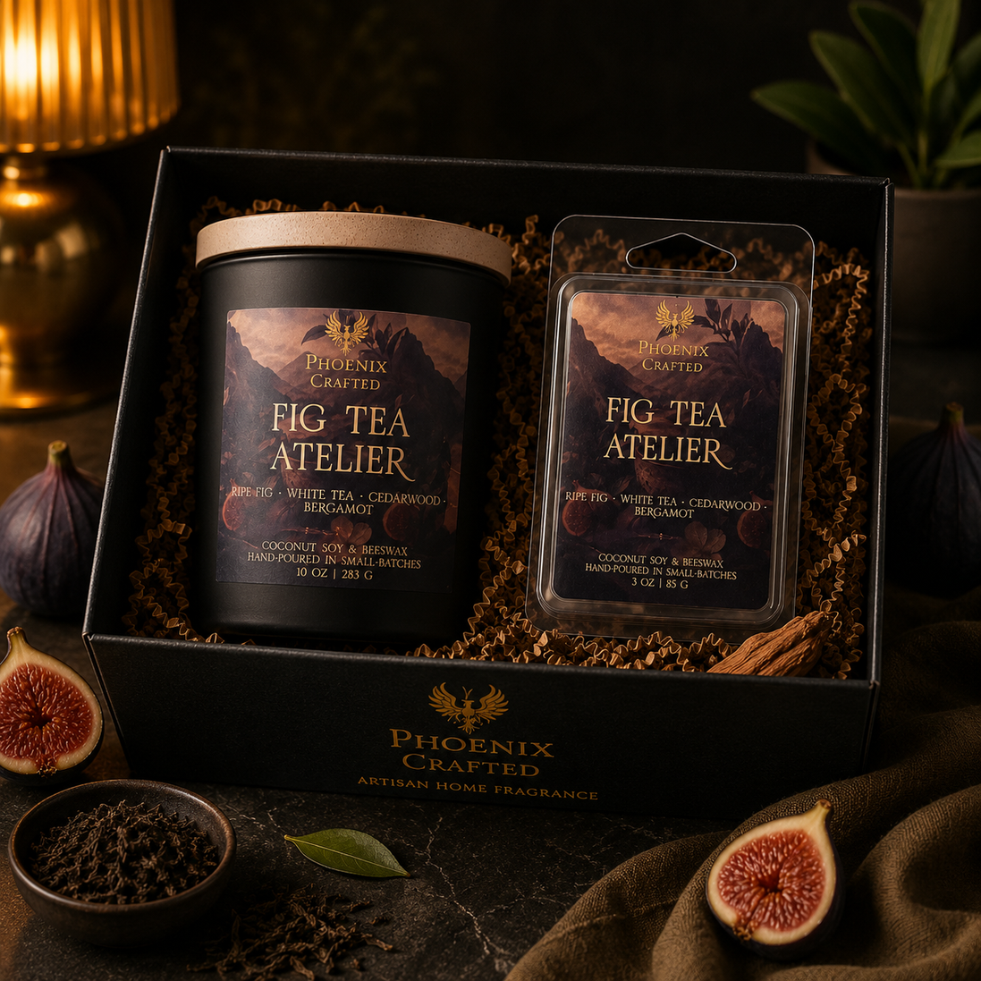 Fig Tea Atelier Candle + Wax Melt Gift Set