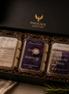 Clean Linen, Linen & Lavender Fields, and Sea Salt & Rosemary wax melts arranged together as the Fresh & Serene discovery set.