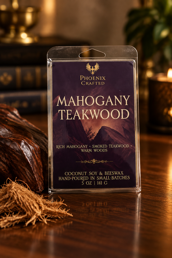 Mahogany Teakwood wax melts, additional Phoenix Crafted product photograph