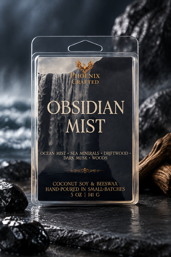 Phoenix Crafted Obsidian Mist wax melts, additional product photograph