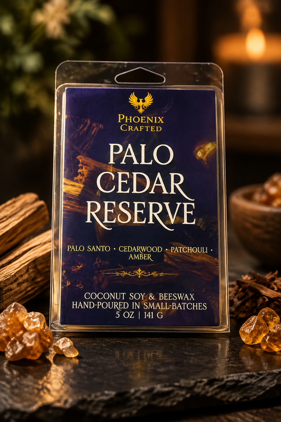 Palo Cedar Reserve 5 oz wax melts with palo santo and cedarwood fragrance