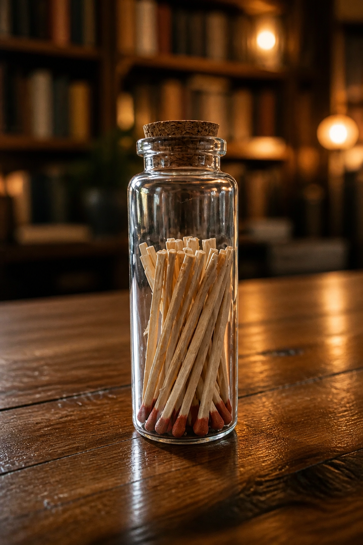 Cork Match Jar · 30 Matchsticks