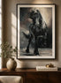 Midnight Fury Diamond Painting featuring a black stallion in dramatic motion