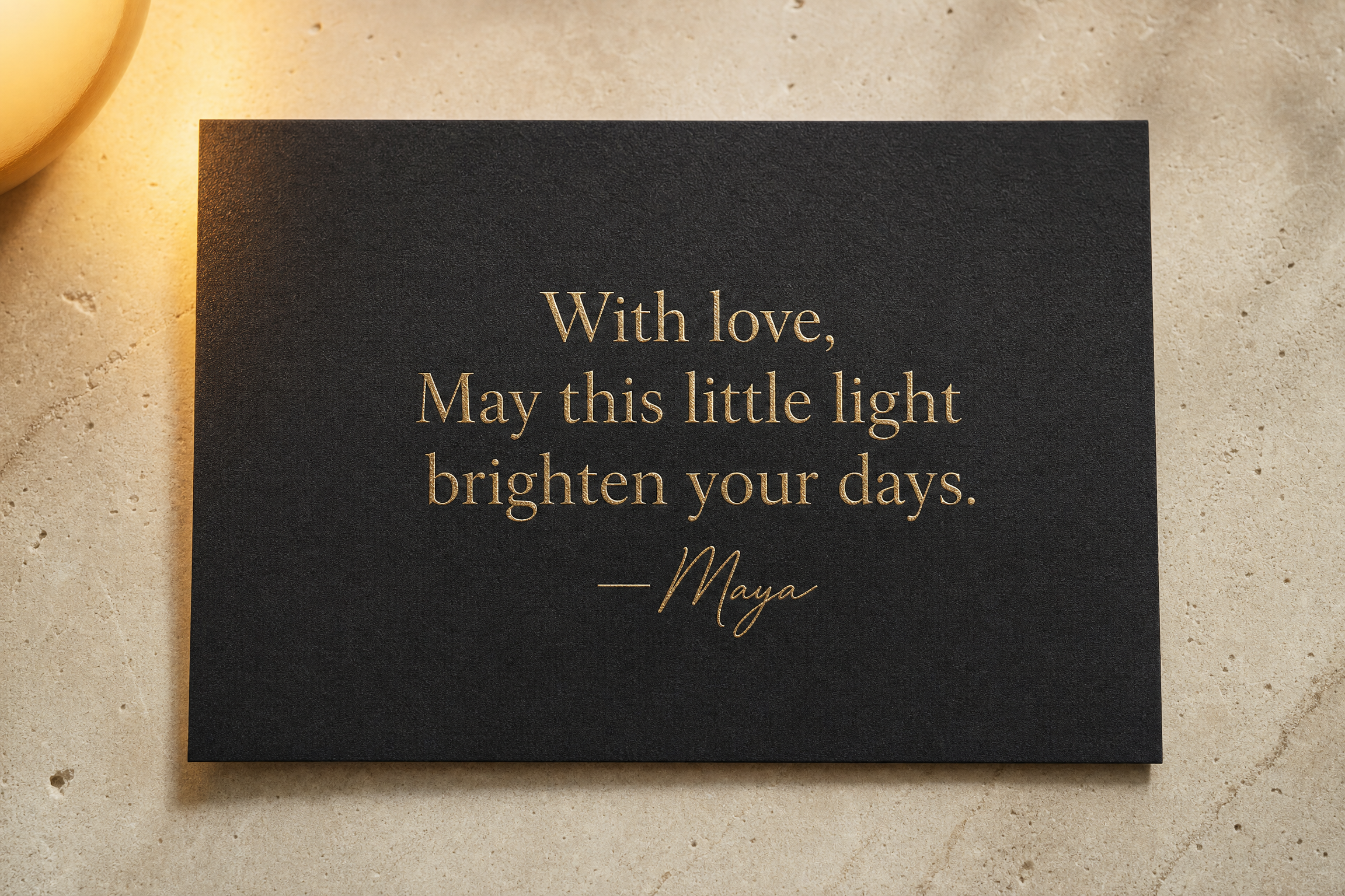 Premium Foil Gift Message