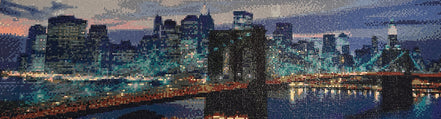 Plain artwork view of Brooklyn Bridge Nights Diamond Painting showing the Brooklyn Bridge and Manhattan skyline at night.