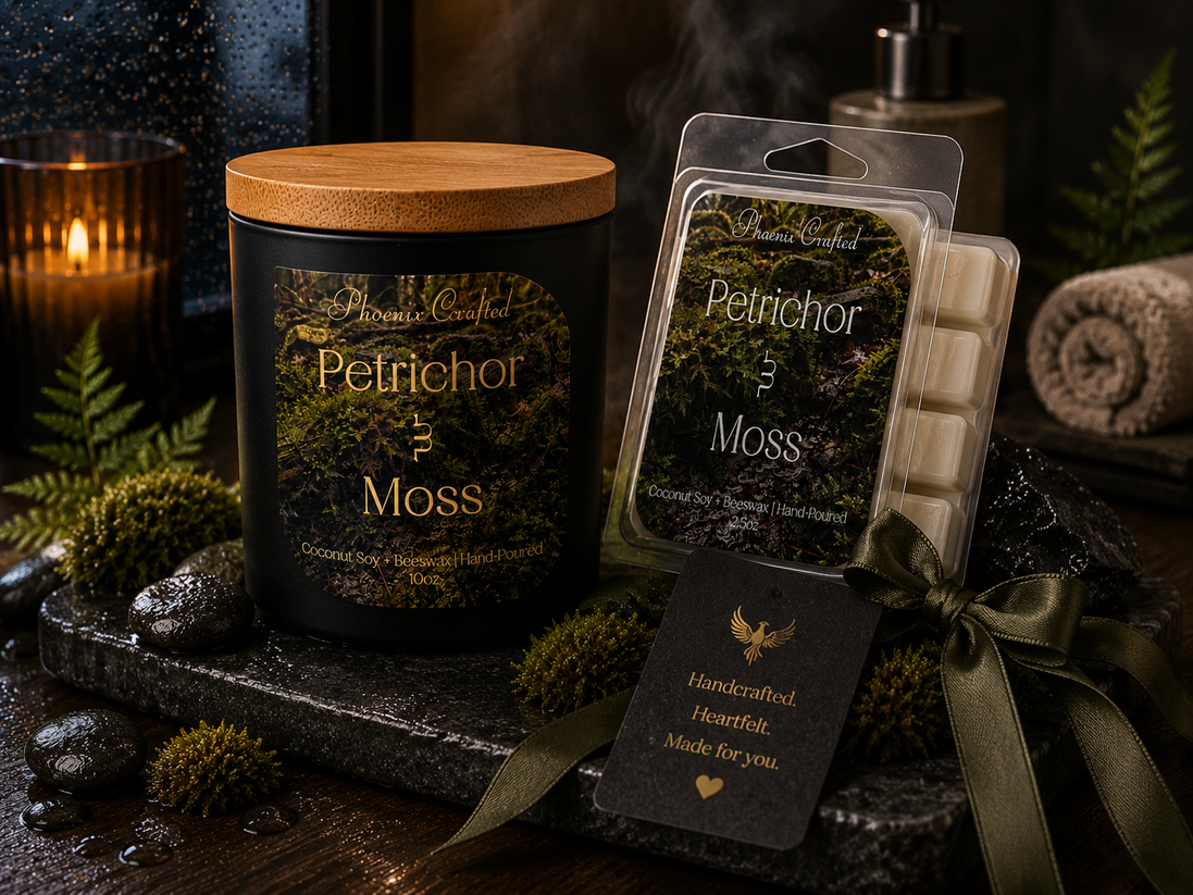 Petrichor & Moss Candle + Wax Melt Gift Set