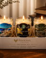Phoenix Crafted candle discovery set with assorted hand-poured fragrance samples.