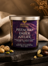 Pistachio Ember Atelier candle in the 18 oz rose gold vessel by Phoenix Crafted.
