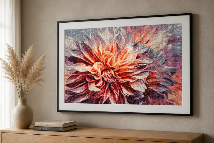 Radiant Dahlia Bloom Diamond Painting