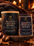Roasted Chestnut Reserve gift set with a Noir 10 oz candle and matching 5 oz wax melts.