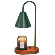 110V/230V Electric Candle Warmer Wax Melting Light Creative Aromatherapy Table Wooden Base Bedside Decor