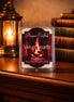 Clear plastic clamshell of white wax melts with label 'Phoenix Crafted Velvet Hearth' showing a fireplace.