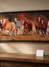 Wild Run Diamond Painting featuring a grayscale herd of horses in motion