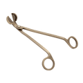 brass candle wick trimmer designed for trimming candle wicks to improve burning and reduce soot.