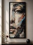 Fragmented Muse Diamond Painting featuring vibrant colors and striking portraiture in a modern interior.