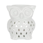 Charming white owl oil burner with a deep bowl, ideal for creating a fragrant ambiance in your home.